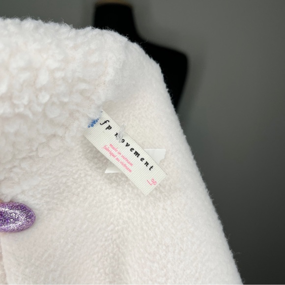 NWT Free People Movement Pale Pink Canvas Hit The Slopes Fleece Snap Jacket L - Picture 4 of 10